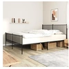 Image de Bedframe met hoofd- en voeteneinde metaal zwart 200x200 cm350889