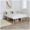 Image de Cadre de lit métal blanc 140x190 cm