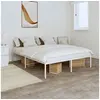 Image de Cadre de lit métal sans matelas blanc 140x200 cm