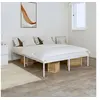 Image de Cadre de lit métal sans matelas blanc 160x200 cm