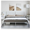 Image de Bedframe met hoofdbord metaal wit 193x203 cm350937