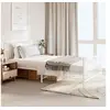 Image de Bedframe met hoofd- en voeteneinde metaal wit 107x203 cm350945