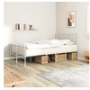 Image de Bedframe met hoofd- en voeteneinde metaal wit 120 x 190 cm350946