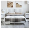Image de Bedframe met hoofd- en voeteneinde metaal wit 135x190 cm350948