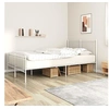Image de Bedframe met hoofd- en voeteneinde metaal wit 160x200 cm350952