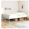 Image de Bedframe met hoofd- en voeteneinde metaal wit 200x200 cm350956