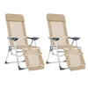 Image de Campingstoelen met voetensteun 2 st inklapbaar textileen cràme360147