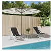 Image de Lot de 2 Chaises de Plage Pliantes, Transats avec Hauteur Réglable, Bain de Soleil Jardin, Moderne, Noir Aluminium et 360168