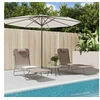 Image de Lot de 2 Chaises Longues Pliables, Bain de Soleil, Transat de Terrasse, Siège de Jardin Patio Extérieur, Marron 360184
