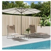 Image de Chaises longues pliables lot de 2 taupe textilène et acier