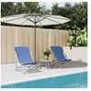 Image de Chaises de plage pliantes 2pcs textilène acier enduit de poudre 360187