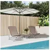 Image de Chaises de plage pliantes 2pcs textilène acier enduit de poudre 360191