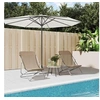 Image de Chaises de plage pliantes 2pcs textilène acier enduit de poudre 360193