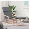 Image de Chaise de relaxation avec repose-pied Gris foncé Tissu, chaise de salle à manger, chaise, mobilier de salon, chaise de bureau, fauteuil