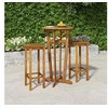 Image de Ensemble de Bar de Jardin 3 pcs, Table et Chaises avec Repose-Pieds, Ensemble de Meubles de Terrasse Extérieur, Bois 3154384
