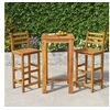 Image de Ensemble de Bar de Jardin 3 pcs, Table et Chaises avec Repose-Pieds, Ensemble de Meubles de Terrasse Extérieur, Bois 3154390