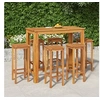 Image de Ensemble de Bar de Jardin 7 pcs, Table et Chaises avec Repose-Pieds, Ensemble de Meubles de Terrasse Extérieur, Bois 3154393