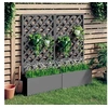 Image de Jardinières en treillis 2 pcs Gris 65x33x135 cm WPC 3154899