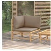 Image de Canapé d'angle de jardin avec coussins taupe bambou