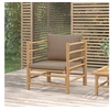 Image de Canapé de jardin avec coussins taupe bambou