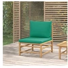 Image de Canapé central de jardin avec coussins vert bambou