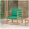 Image de Canapé de jardin avec coussins vert bambou