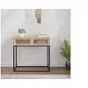 Image de Table console 80x30x75 cm bois d ingénierie et fer