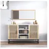 Image de Buffet blanc 105x30x65 cm bois d ingénierie