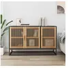 Image de Buffet noir 105x30x65 cm bois d ingénierie