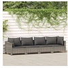 Image de Salon de jardin resine tressee gris 4 pieces 63 x 63 x 55.5 4 personnes