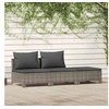 Image de Salon de jardin resine tressee gris 3 pieces x 63 x 55.5 3 personnes