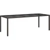 Image de Table de jardin Marron 250x100x75 cm Poly Rattan