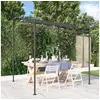 Image de Auvent anthracite 2x2,3 m 180 g/m² tissu et acier, belvédère, gazebo, tente de réception, belvédères, gazebo de jardin, gazebo d'extérieur