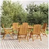 Image de 7-delige Tuinset massief teakhout3154916