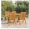 Image de Lot de 4 chaise H. 104 cm pliable exterieur en teck bois