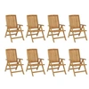 Image de Lot de 8 chaise H. 104 cm empilable pliable en teck exterieur bois