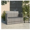 Image de Banc de jardin avec coussins Gris 105 cm Résine tressée 362317