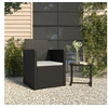 Image de Fauteuil de jardin avec coussin Noir Résine tressée