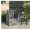 Image de Fauteuil de jardin avec coussins Gris Résine tressée