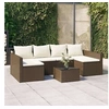Image de 2-delige Loungeset met kussens poly rattan bruin362342