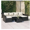 Image de Salon de jardin resine tressee noir 2 pieces 238.0 x 110 x 66 6 personnes