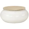 Image de Table basse blanc 51x51x27 cm bois de manguier massif