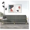 Image de Canapé-lit avec accoudoirs gris foncé tissu