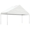 Image de Belvédère avec toit blanc 5,88x2,23x3,75 m polyéthylène, tente de fête, chapiteau, abri à auvent 362639
