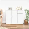 Image de Buffet Blanc 91x29,5x75 cm Bois d ingénierie