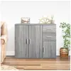Image de Buffet Sonoma gris 91x29,5x75 cm Bois d ingénierie