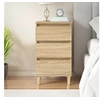 Image de Table de Chevet, Armoire de Nuit avec 3 Tiroirs, Armoire de Lit avec Rangement, Table de Nuit Chambre, Moderne, Chêne Sonoma Bois d'Ingénierie