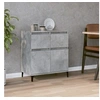 Image de Buffet, Armoire Latérale avec 2 Tiroirs et de 2 Compartiments, Meuble de Rangement Salle de Séjour, Moderne, Gris Béton Bois d'Ingénierie