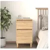 Image de Table de Chevet, Armoire de Nuit avec Rangement, Armoire de Lit, Table de Nuit, Meuble de Chambre à Coucher, Scandinave, Chêne Sonoma