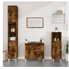 Image de Armoire de bain chêne fumé 30x30x190 cm bois d ingénierie